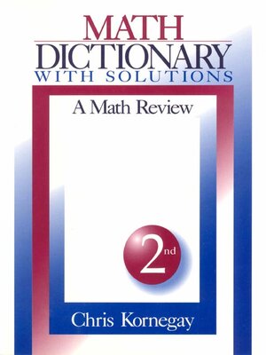 cover image of Math Dictionary With Solutions